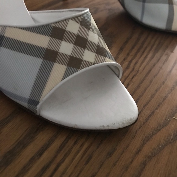 Rare Burberry Vintage NOVA Plaid Heeled Mules - Picture 4 of 10
